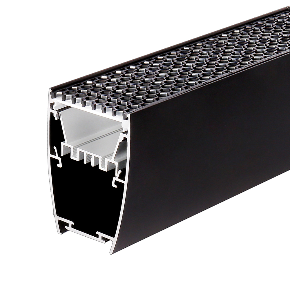 HC5275---Surface/Suspended led aluminum profile: Honeycomb Design with UGR<19, Easy Installation,