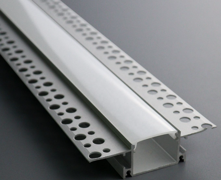 Factory Custom Embedded Aluminum Profiles Led Strip Channel Extrusion Recessed Drywall Profile for S